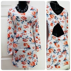 Floral Back-Cut out Dress